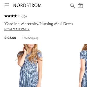 Nom Maternity 'Caroline' Maternity/Nursing Dress